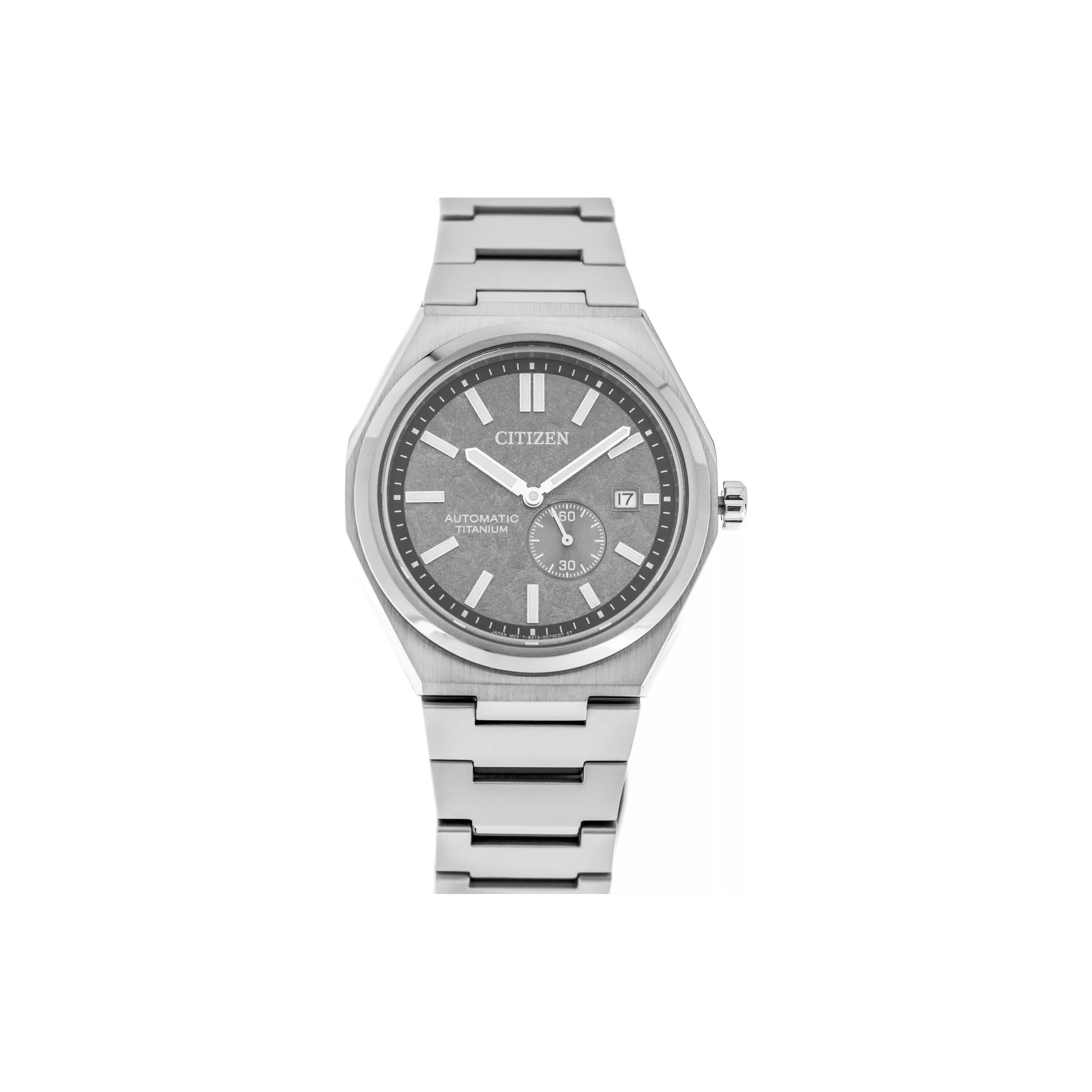 CITIZEN Автоматический механический хронометр с титановым браслетом, мужские часы, серый циферблат
CITIZEN Автоматический механический хронометр с титановым браслетом, мужские часы, серый циферблат