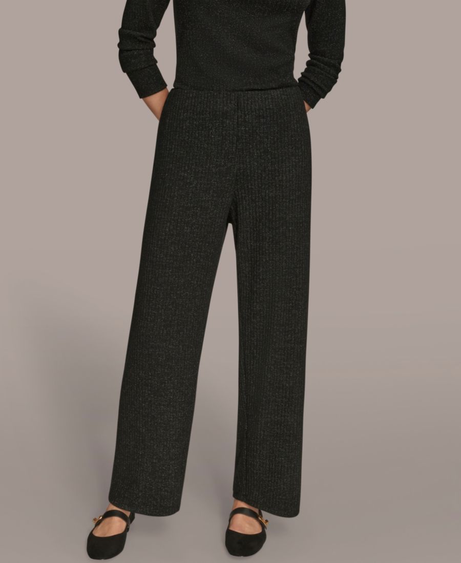 Женские брюки из трикотажа в рубчик с металлизированной отделкой Donna Karan New York, Black
Женские брюки из трикотажа в рубчик с металлизированной отделкой Donna Karan New York, Black