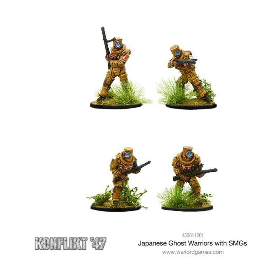 Японские воины-призраки с пистолетами-пулеметами, Konflikt '47 - Japanese Army (28mm) (Warlord Games)
Японские воины-призраки с пистолетами-пулеметами, Konflikt '47 - Japanese Army (28mm) (Warlord Games)