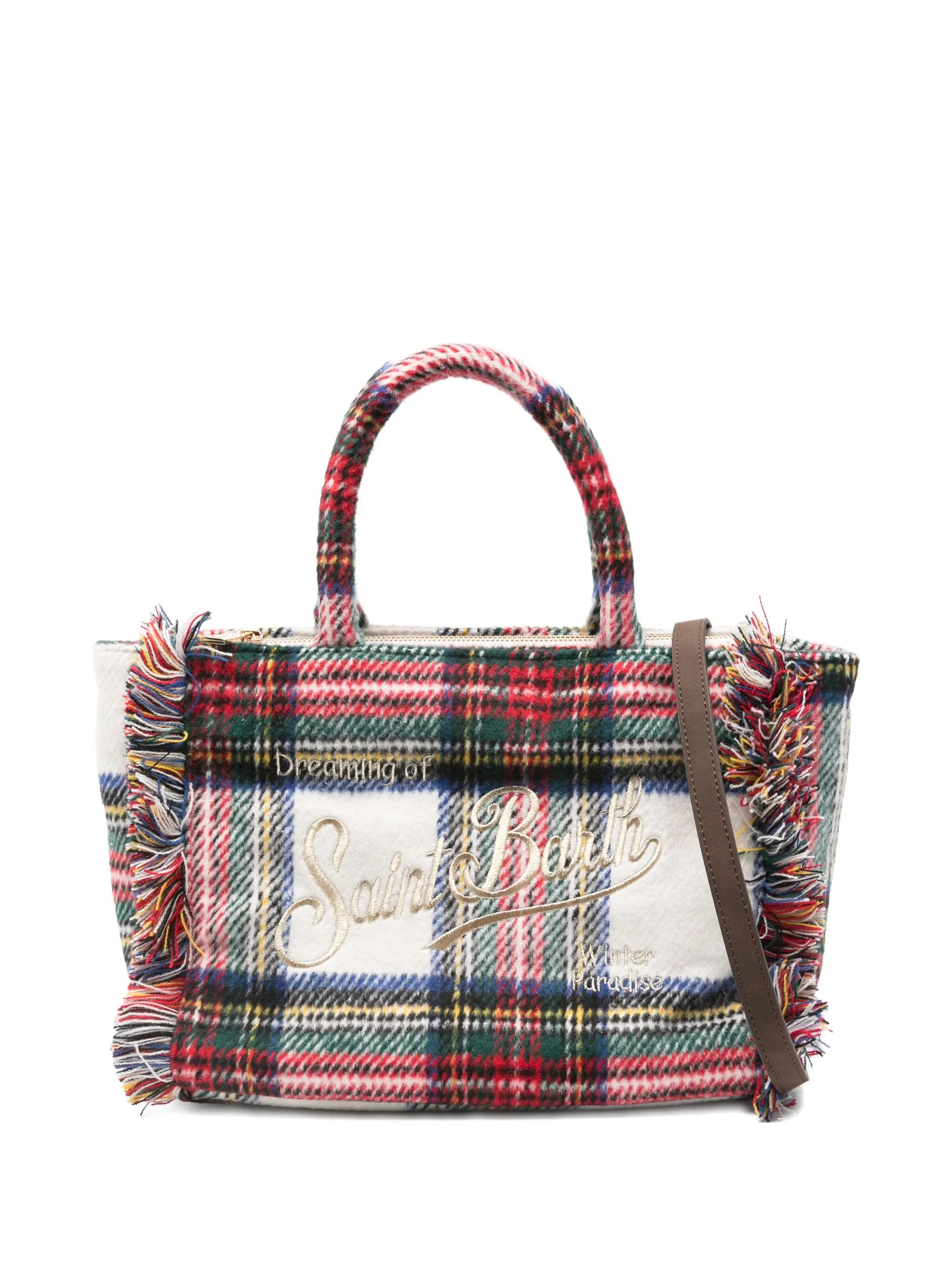 Мини-сумка в клетку тартан с бахромой Mc2 Saint Barth, красный
Мини-сумка в клетку тартан с бахромой Mc2 Saint Barth, красный