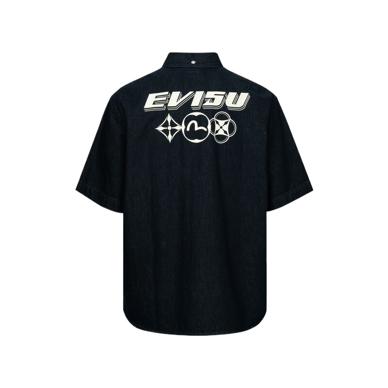 Рубашка мужская джинсовая синяя Evisu, синий
Рубашка мужская джинсовая синяя Evisu, синий