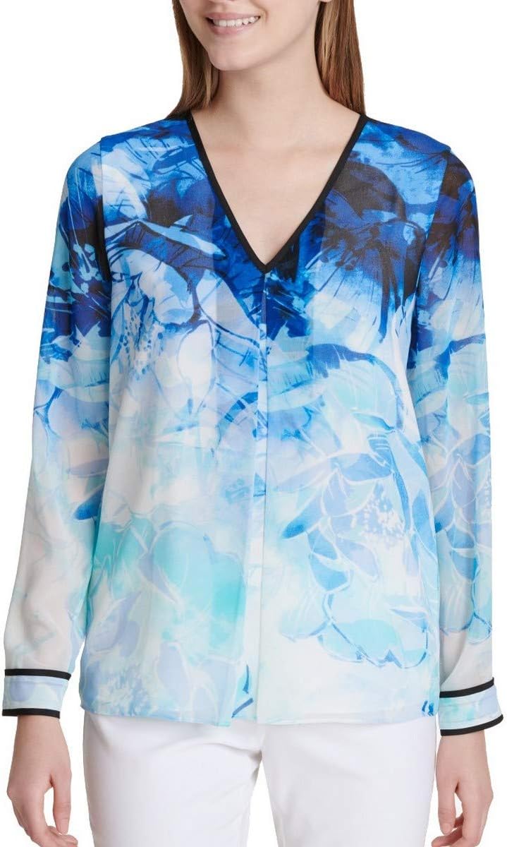 Женская блузка Calvin Klein с принтом и длинными рукавами, с кантом, Capri/White
Женская блузка Calvin Klein с принтом и длинными рукавами, с кантом, Capri/White