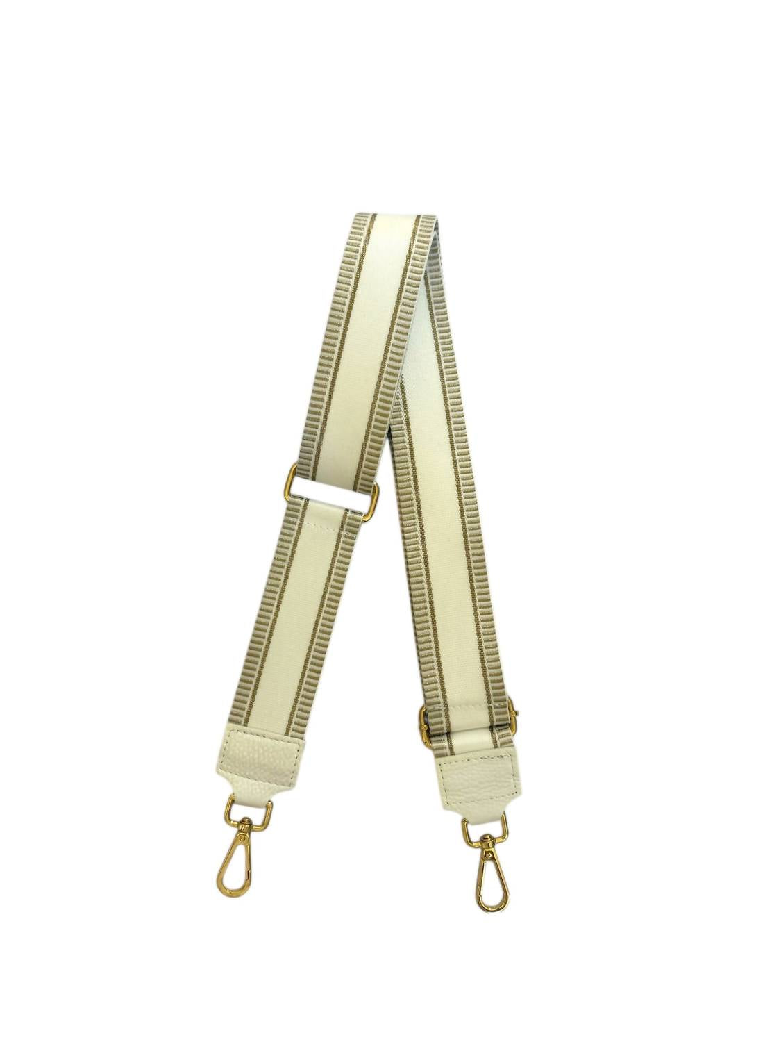 Made in Italy Женский плетеный ремешок для сумки в виде гитары, цвет белый с золотом
Made in Italy Женский плетеный ремешок для сумки в виде гитары, цвет белый с золотом