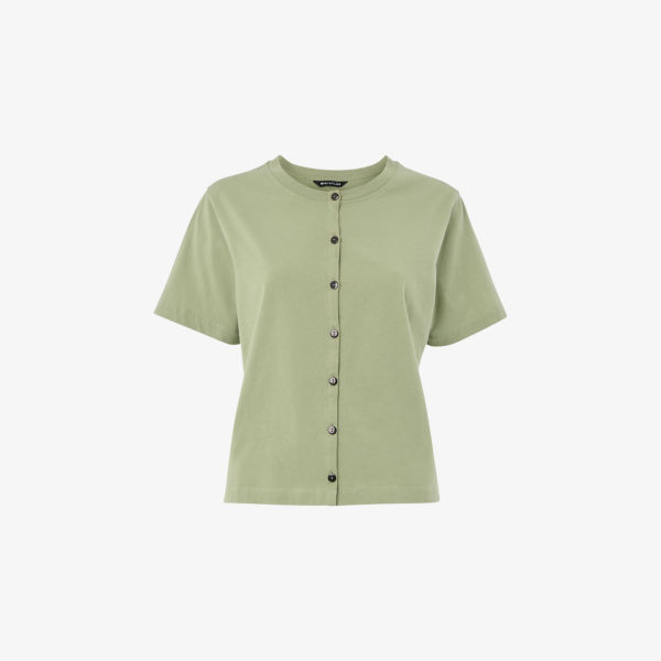 Футболка Whistles с застежкой на пуговицы, зеленый
Футболка Whistles с застежкой на пуговицы, зеленый
