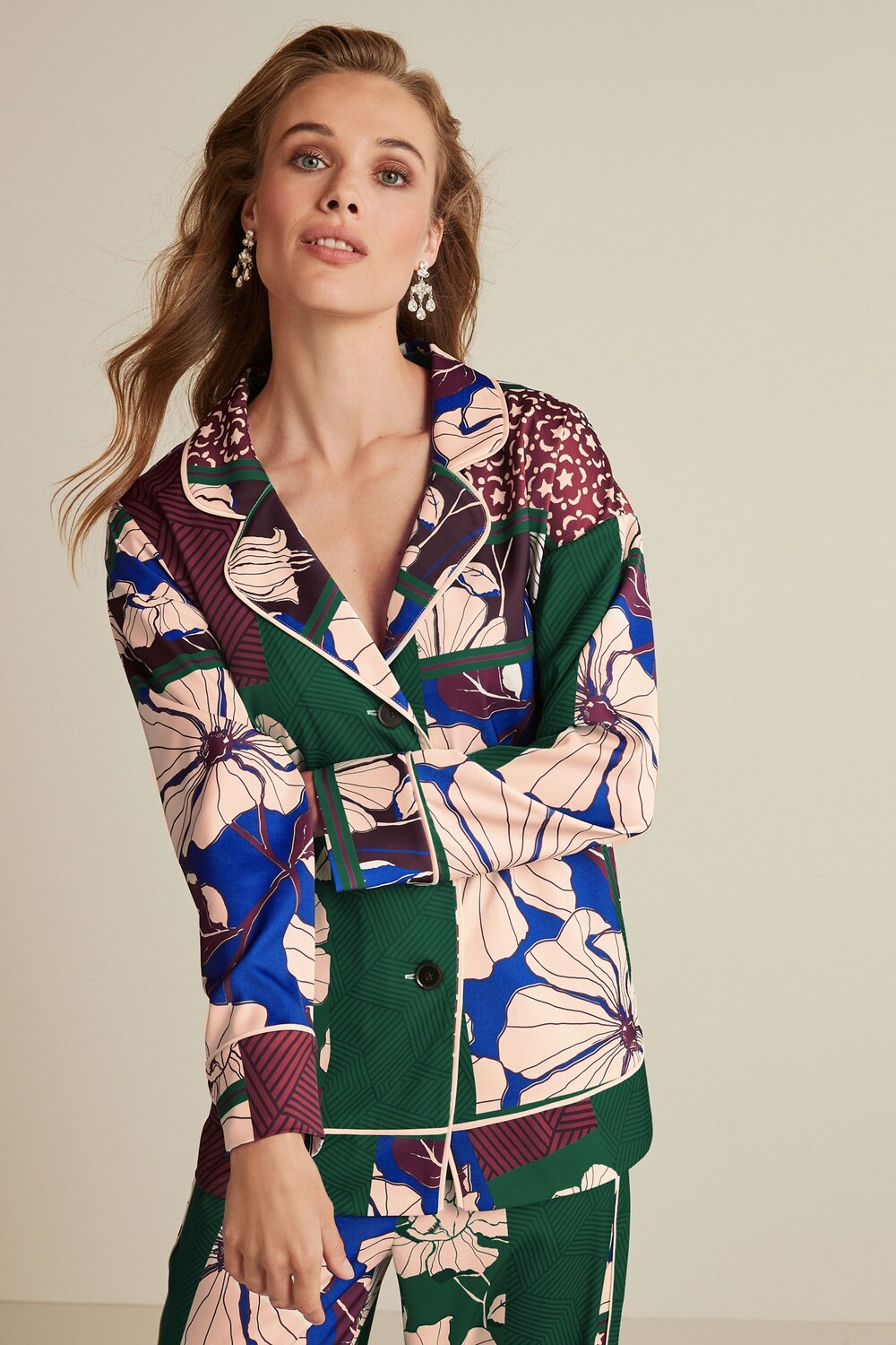 Атласная блузка с пуговицами спереди Next, зеленый
Атласная блузка с пуговицами спереди Next, зеленый