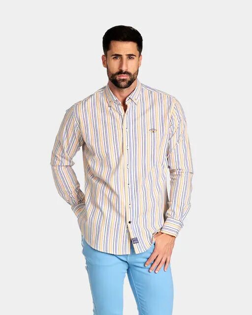 Обычная мужская рубашка из поплина с полосатым принтом Spagnolo, мультиколор
Обычная мужская рубашка из поплина с полосатым принтом Spagnolo, мультиколор