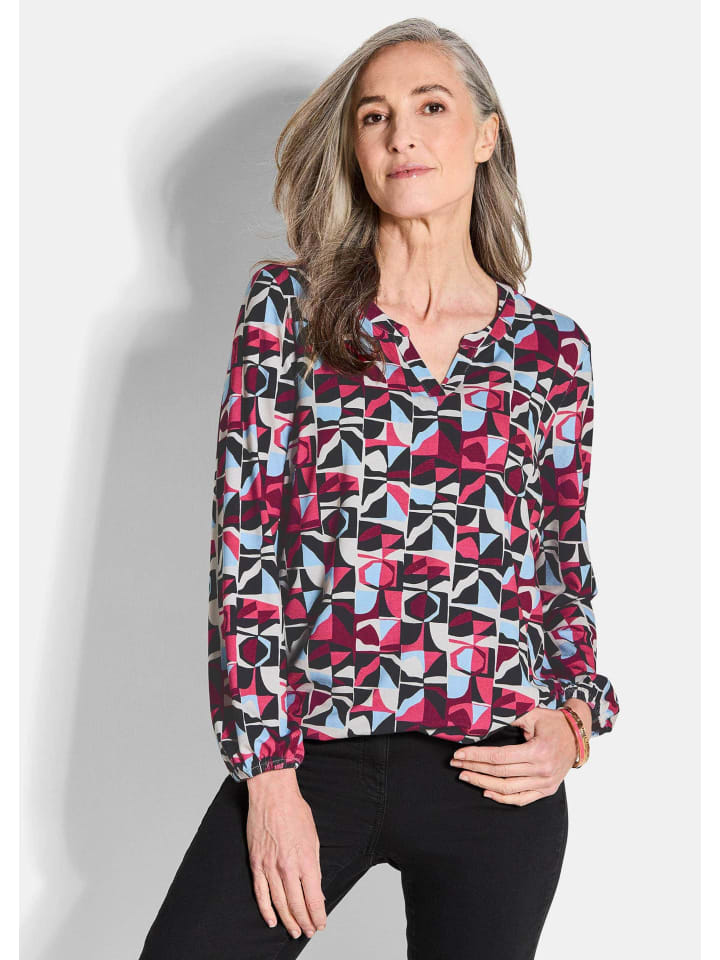 Рубашка блузочного типа из вискозы с круглым вырезом, розового цвета, с рисунком GOLDNER
Рубашка блузочного типа из вискозы с круглым вырезом, розового цвета, с рисунком GOLDNER