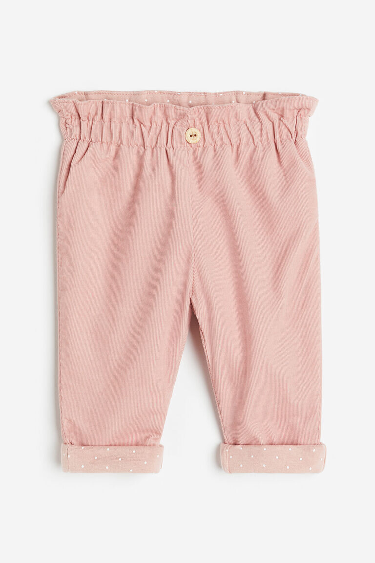 Вельветовые брюки на подкладке H&M, розовый 
Вельветовые брюки на подкладке H&M, розовый