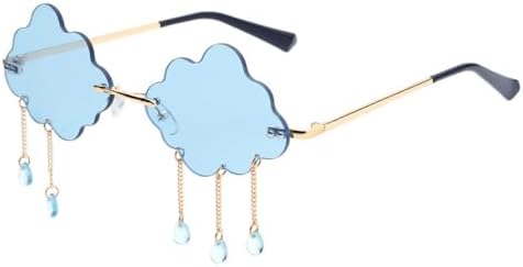 Модные солнцезащитные очки в стиле ретро, без оправы, в стиле стимпанк, забавные очки в форме облаков, очки с защитой от УФ-излучения UV400 MTZJH, Gold Light Blue C3
Модные солнцезащитные очки в стиле ретро, без оправы, в стиле стимпанк, забавные очки в форме облаков, очки с защитой от УФ-излучения UV400 MTZJH, Gold Light Blue C3