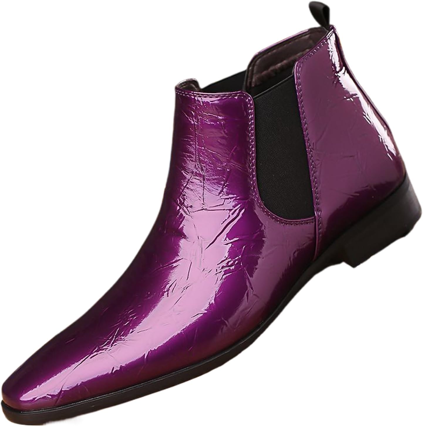 Мужские ботинки Челси из лакированной кожи с низким массивным каблуком, модные, блестящие, без шнуровки, деловые, ольстерские ботинки для свадьбы, выпускного, вечеринки и работы Siyake, фиолетовый
Мужские ботинки Челси из лакированной кожи с низким массивным каблуком, модные, блестящие, без шнуровки, деловые, ольстерские ботинки для свадьбы, выпускного, вечеринки и работы Siyake, фиолетовый