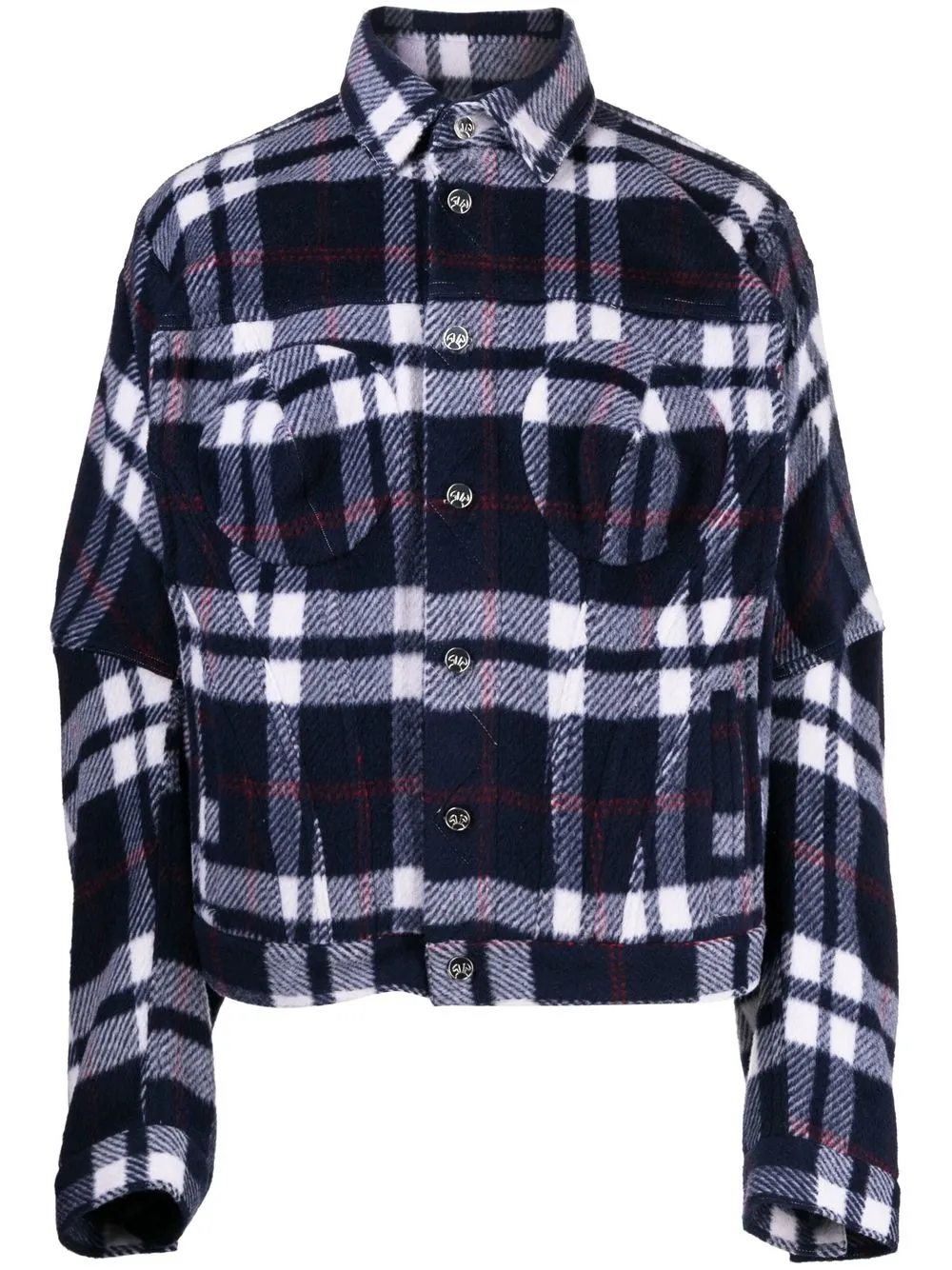 Куртка-рубашка в клетку Natasha Zinko, синий
Куртка-рубашка в клетку Natasha Zinko, синий