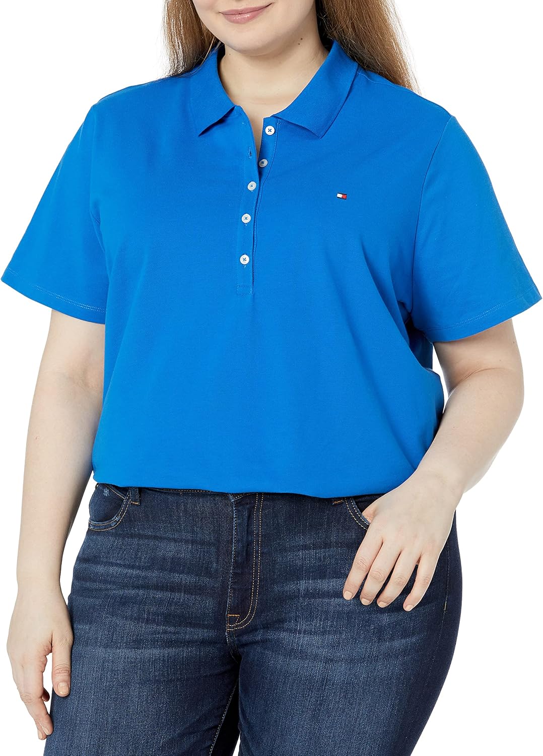 Женское классическое поло Tommy Hilfiger Core Pique с коротким рукавом (стандартные и большие размеры), Cerulean
Женское классическое поло Tommy Hilfiger Core Pique с коротким рукавом (стандартные и большие размеры), Cerulean