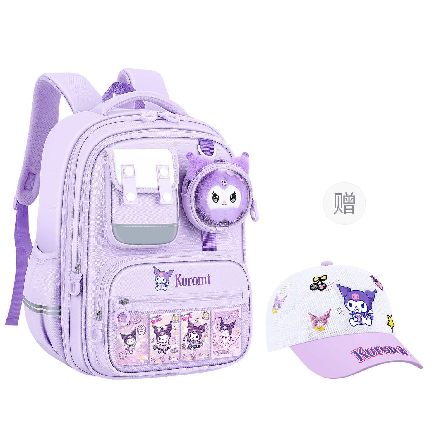 Sanrio Куломи Полиэстер Студенческая Сумка Обычная Женская Фиолетовая, Backpack+Kuromi Hats & Caps (Order Note Backpack S/M)
Sanrio Куломи Полиэстер Студенческая Сумка Обычная Женская Фиолетовая, Backpack+Kuromi Hats & Caps (Order Note Backpack S/M)