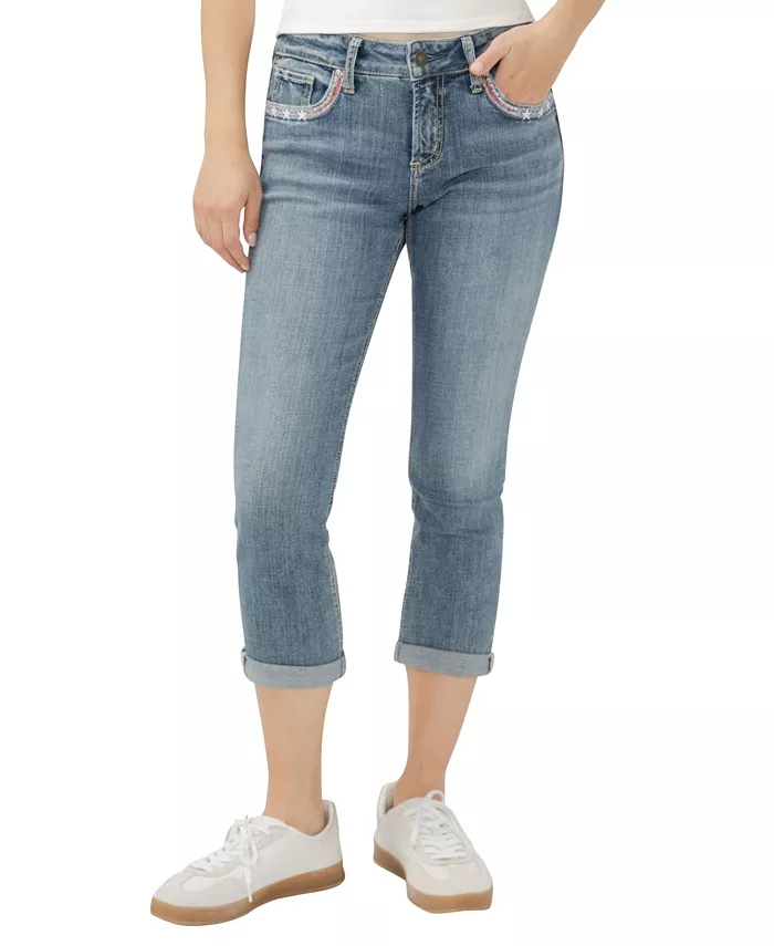Женские джинсы-капри Elyse средней посадки Comfort Fit Silver Jeans Co., синий
Женские джинсы-капри Elyse средней посадки Comfort Fit Silver Jeans Co., синий