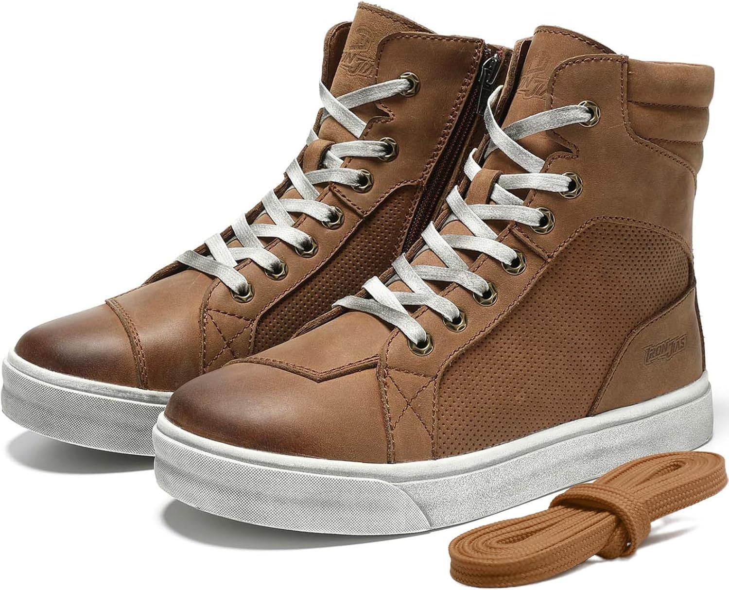 Кожаные мотоциклетные дышащие ботинки BORLENI - повседневные мотоциклетные ботинки для мужчин, коричневый
Кожаные мотоциклетные дышащие ботинки BORLENI - повседневные мотоциклетные ботинки для мужчин, коричневый