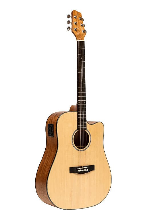 Акустическая гитара STAGG Electro-acoustic dreadnought guitar with cutaway Spruce
Акустическая гитара STAGG Electro-acoustic dreadnought guitar with cutaway Spruce