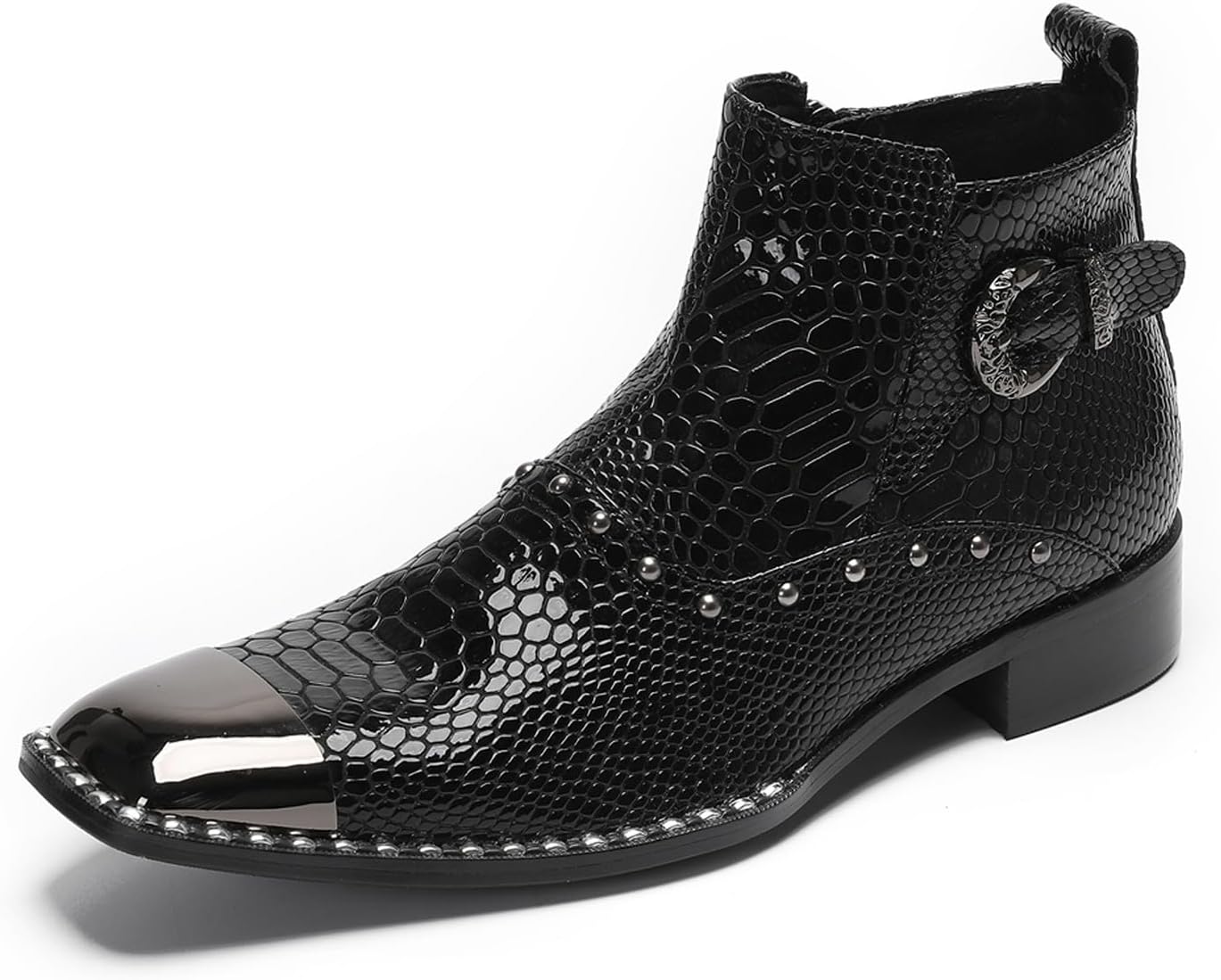 Мужские повседневные сапоги Santimon Chelsea до щиколотки - натуральная кожа с текстурой зминой кожи, вестерн-ковбойские сапоги с металлическим квадратным носком и бусинами для свадьбы, вечеринки и выхода в свет, черный
Мужские повседневные сапоги Santimon Chelsea до щиколотки - натуральная кожа с текстурой зминой кожи, вестерн-ковбойские сапоги с металлическим квадратным носком и бусинами для свадьбы, вечеринки и выхода в свет, черный