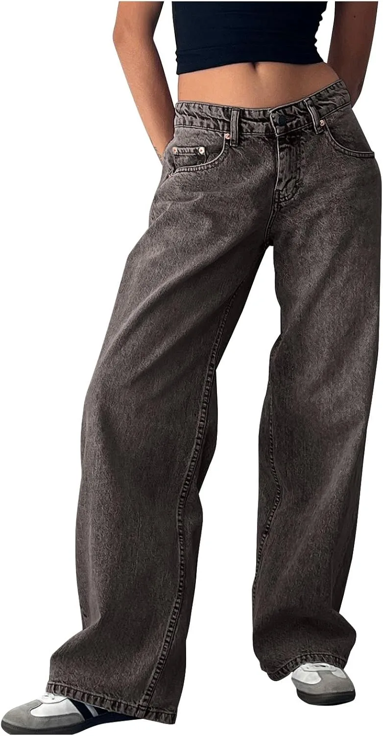 Джинсы JiXiang Relaxed Fit для женщин, низкая посадка, прямой крой, свободный силуэт
Джинсы JiXiang Relaxed Fit для женщин, низкая посадка, прямой крой, свободный силуэт