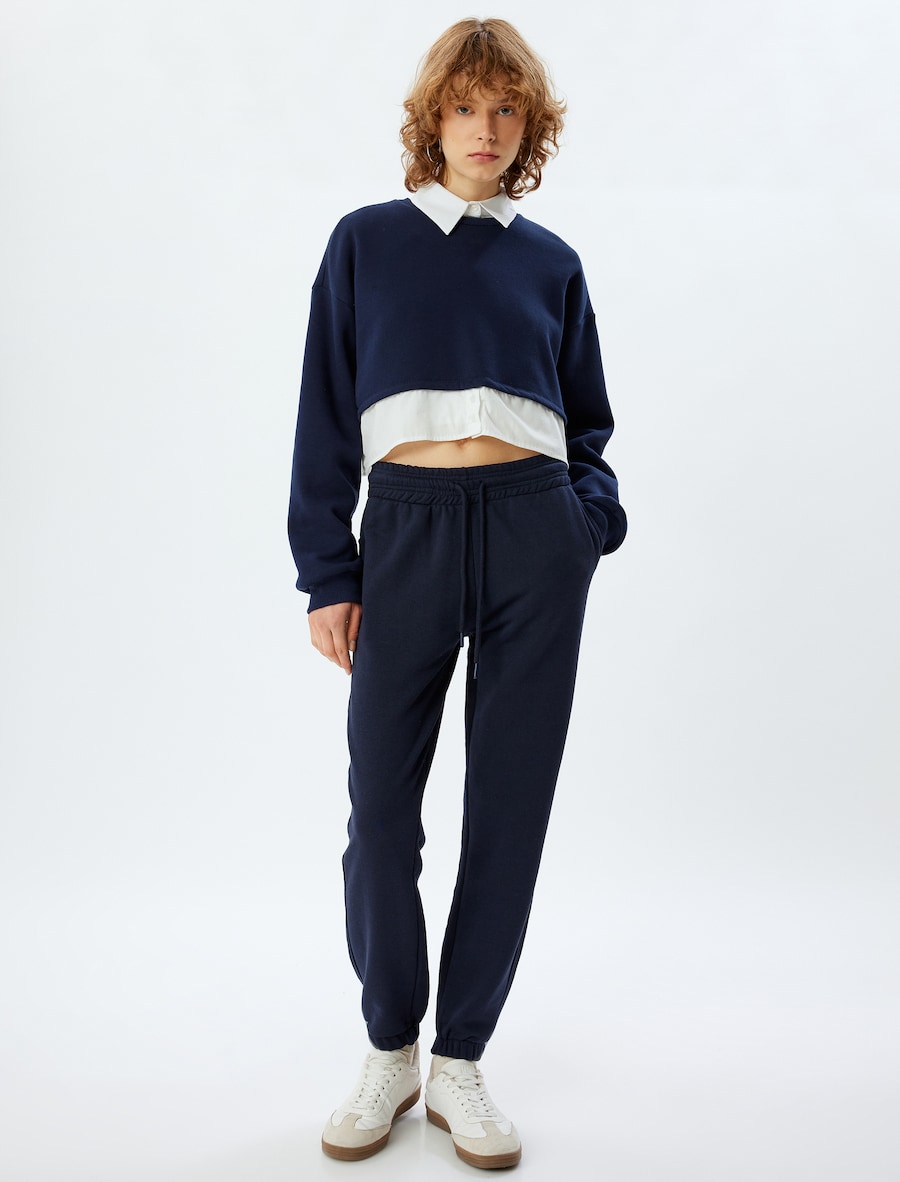 Брюки свободного кроя Koton, темно-синий
Брюки свободного кроя Koton, темно-синий