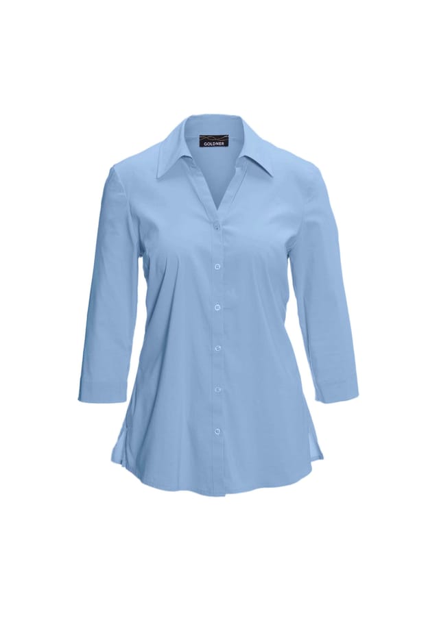 Короткий размер: эластичная удобная блузка с хлопком Goldner, синий
Короткий размер: эластичная удобная блузка с хлопком Goldner, синий