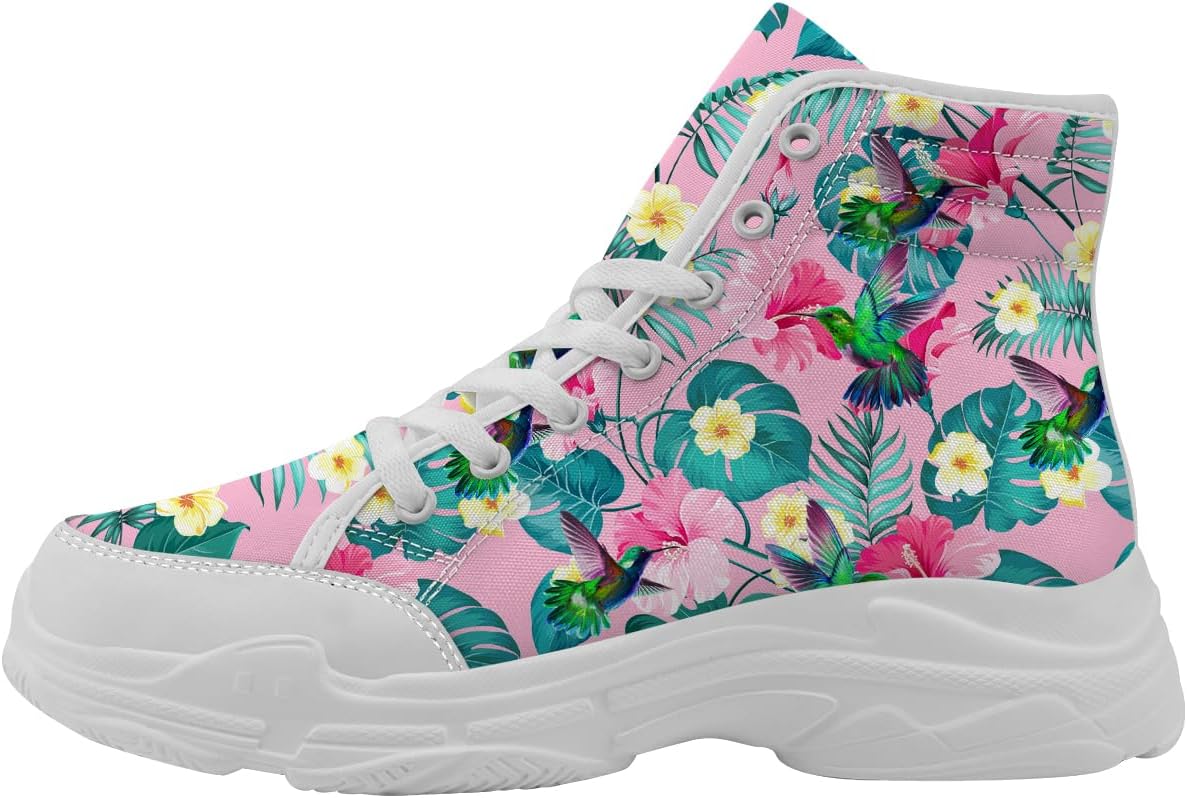 Женские высокие кеды с цветочным колибри, кружевные кроссовки на платформе из холста, подарок для мамы или жены Generic, зеленый/желтый/розовый
Женские высокие кеды с цветочным колибри, кружевные кроссовки на платформе из холста, подарок для мамы или жены Generic, зеленый/желтый/розовый