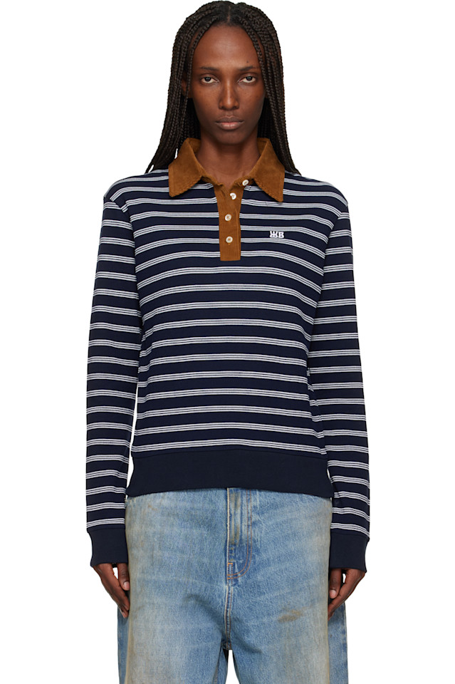 Военно-Морская поло-рубашка «The Reflect» Wales Bonner, темно-сине-белый
Военно-Морская поло-рубашка «The Reflect» Wales Bonner, темно-сине-белый