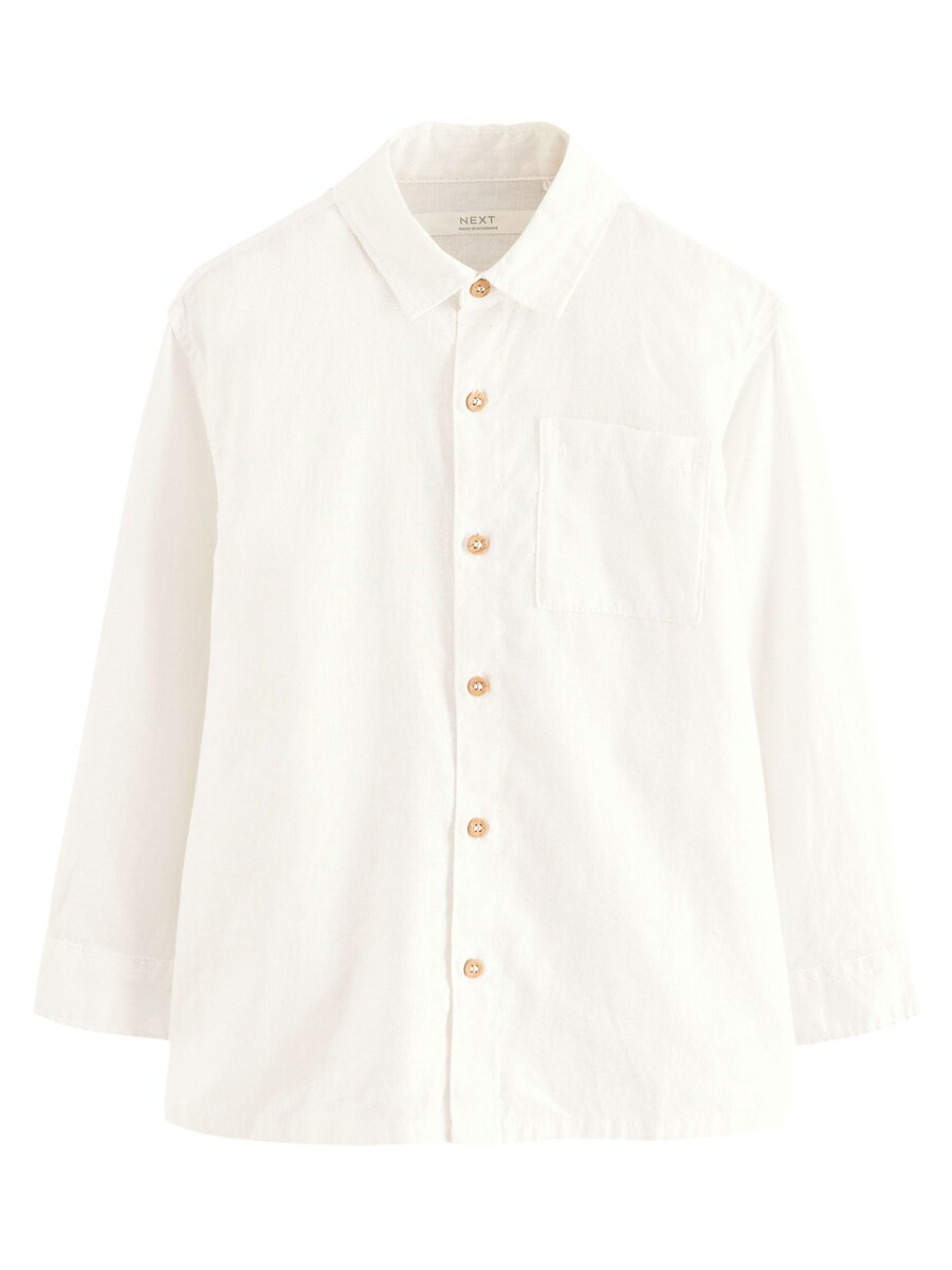 Рубашка обычного кроя на пуговицах Next, белый
Рубашка обычного кроя на пуговицах Next, белый