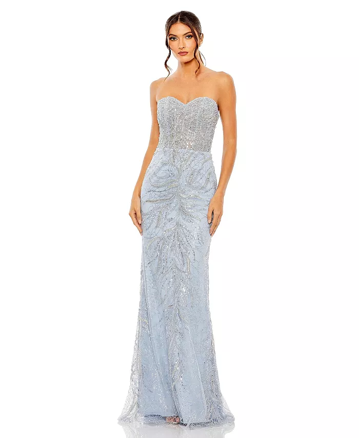 Женское бесшовное платье с декором Mac Duggal, синий
Женское бесшовное платье с декором Mac Duggal, синий