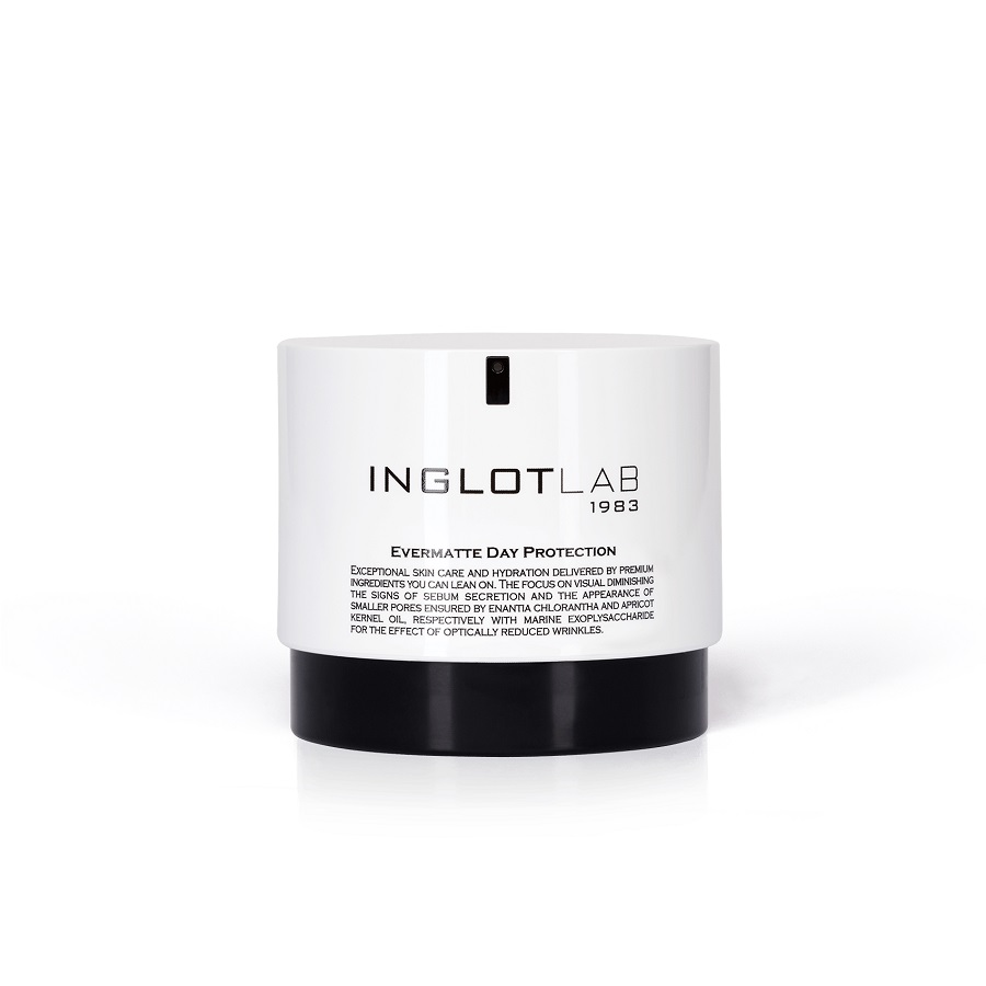 Матирующий дневной крем для лица lab evermatte day protection cream Inglot, 50 мл
Матирующий дневной крем для лица lab evermatte day protection cream Inglot, 50 мл