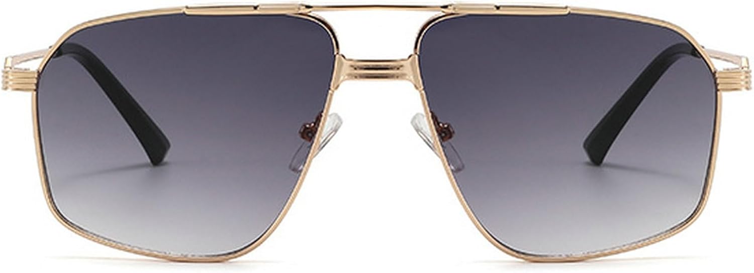 Мужские солнцезащитные очки-пилот в стиле ретро с двойной перемычкой, металлическими многоугольными линзами, женские солнцезащитные очки в трендовом стиле mincl, Gold Gradient Grey
Мужские солнцезащитные очки-пилот в стиле ретро с двойной перемычкой, металлическими многоугольными линзами, женские солнцезащитные очки в трендовом стиле mincl, Gold Gradient Grey