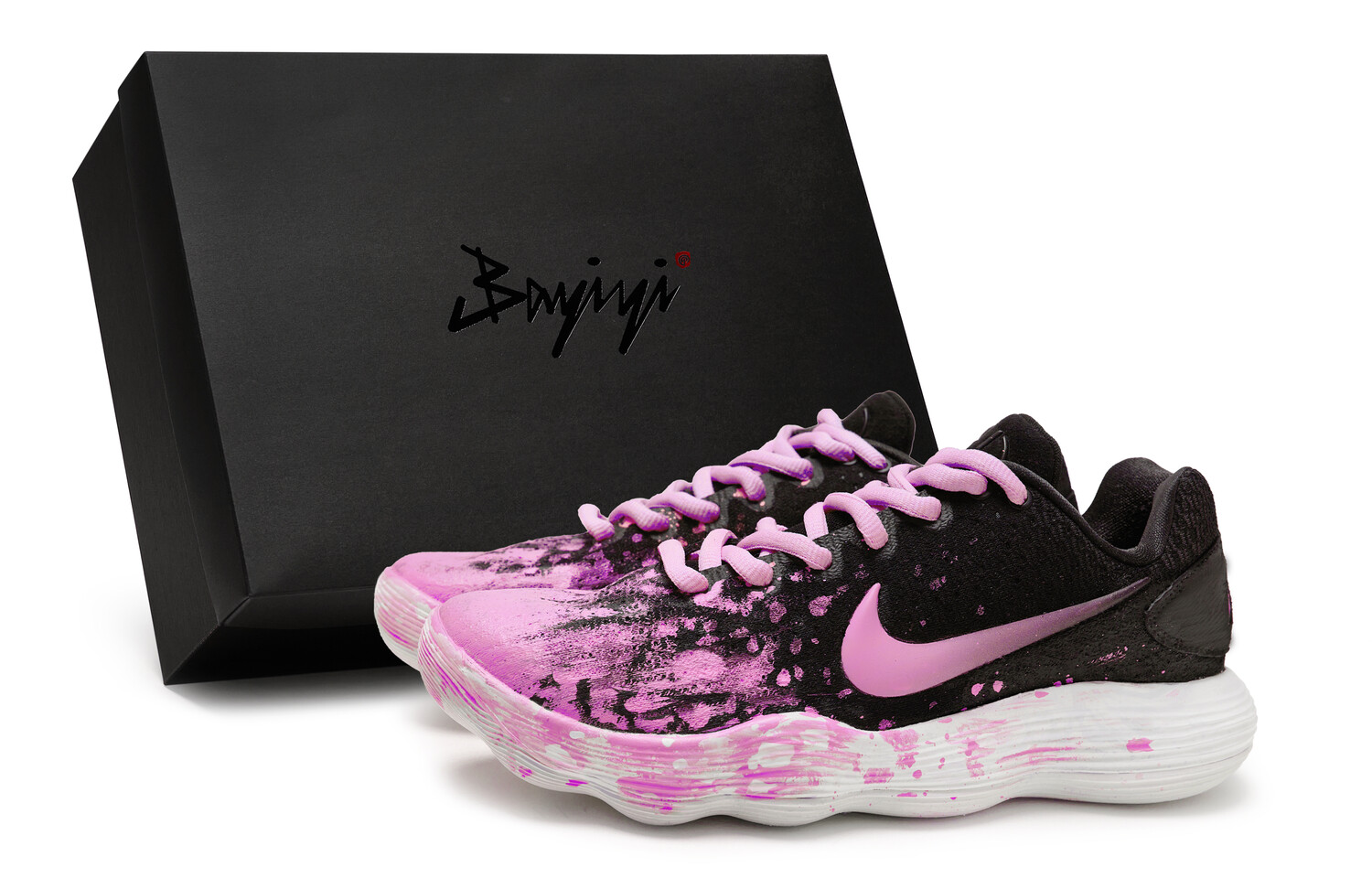 Баскетбольные кроссовки Hyperdunk 2017 мужские с низким верхом, черные/розовые Nike
Баскетбольные кроссовки Hyperdunk 2017 мужские с низким верхом, черные/розовые Nike