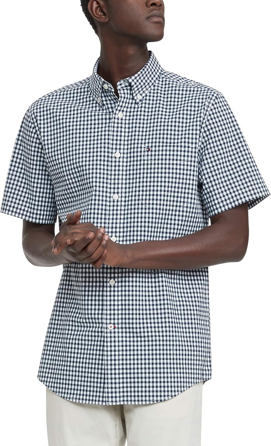 Мужская рубашка Tommy Hilfiger с коротким рукавом и застежкой на пуговицы, Sky Captain
Мужская рубашка Tommy Hilfiger с коротким рукавом и застежкой на пуговицы, Sky Captain
