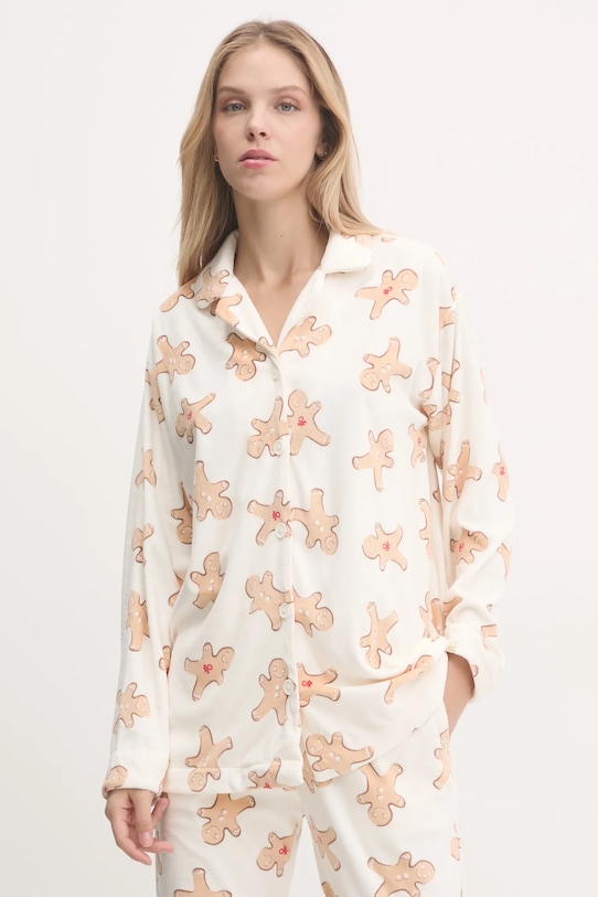 Пижамная рубашка United Colors Of Benetton, бежевый
Пижамная рубашка United Colors Of Benetton, бежевый