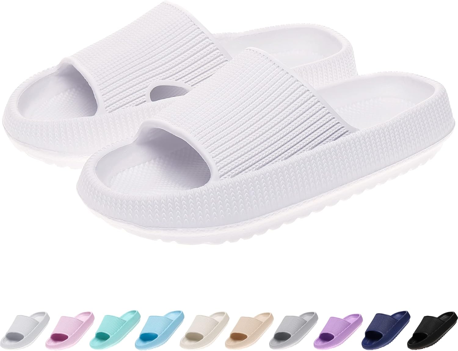 Детские тапочки-подушечки rosyclo Cloud Slides, нескользящие, с открытым носком, мягкие, удобные, с толстой подошвой, для дома и улицы, белый
Детские тапочки-подушечки rosyclo Cloud Slides, нескользящие, с открытым носком, мягкие, удобные, с толстой подошвой, для дома и улицы, белый