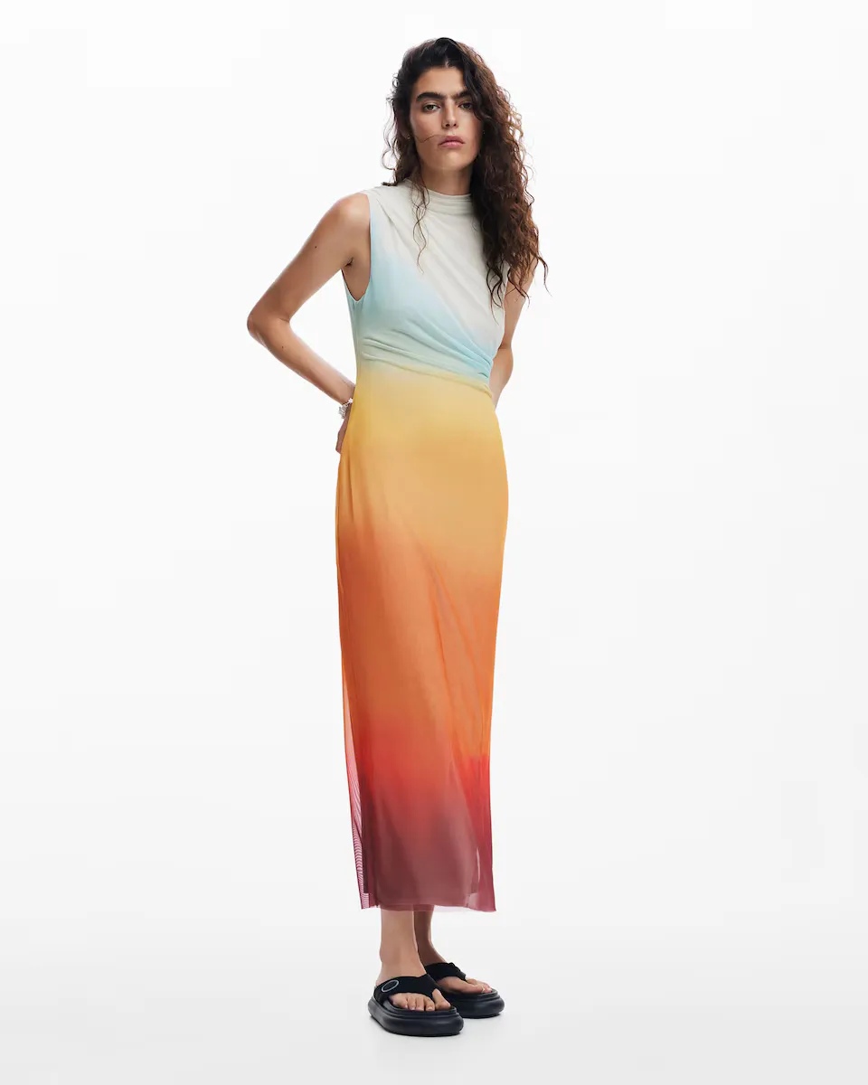 Платье из тюля с градиентом Desigual, оранжевый 
Платье из тюля с градиентом Desigual, оранжевый