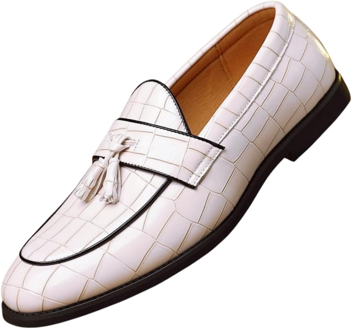 Мужские лоферы Santimon из лакированной кожи с кисточками, без шнурков, для официального делового и свадебного наряда, белый
Мужские лоферы Santimon из лакированной кожи с кисточками, без шнурков, для официального делового и свадебного наряда, белый