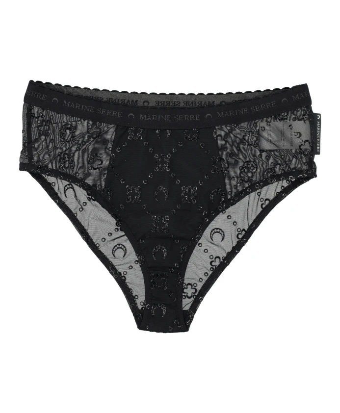 Высокоэластичные трусы из сетчатой ткани с блестками Marine Serre, черный
Высокоэластичные трусы из сетчатой ткани с блестками Marine Serre, черный