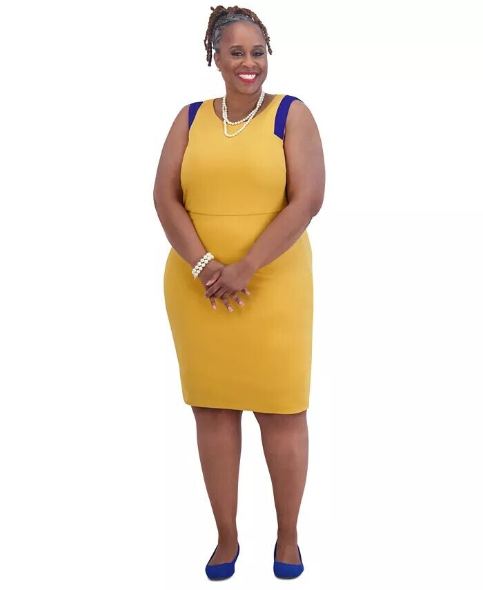 Женское комбинированное платье-футляр без рукавов Kasper, золото
Женское комбинированное платье-футляр без рукавов Kasper, золото