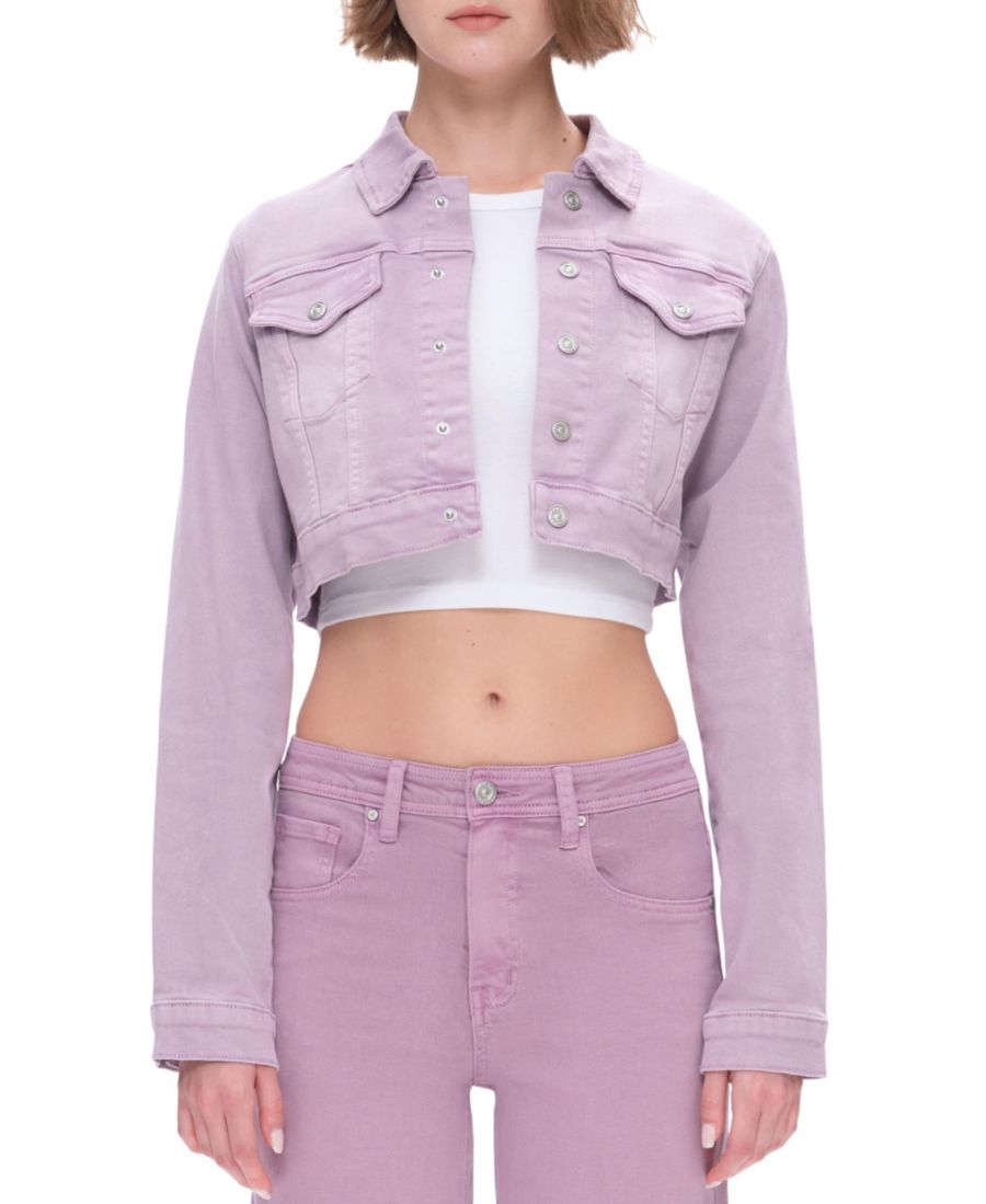 Женская укороченная джинсовая куртка с длинными рукавами из эластичного денима BAYEAS, Lilac
Женская укороченная джинсовая куртка с длинными рукавами из эластичного денима BAYEAS, Lilac