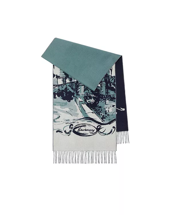 Кашемировый шарф «Замок» Burberry, синий
Кашемировый шарф «Замок» Burberry, синий