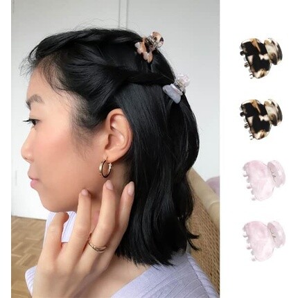 invisibobble Clipstar Маленькие нескользящие заколки для волос розового и коричневого цвета с леопардовым принтом
invisibobble Clipstar Маленькие нескользящие заколки для волос розового и коричневого цвета с леопардовым принтом