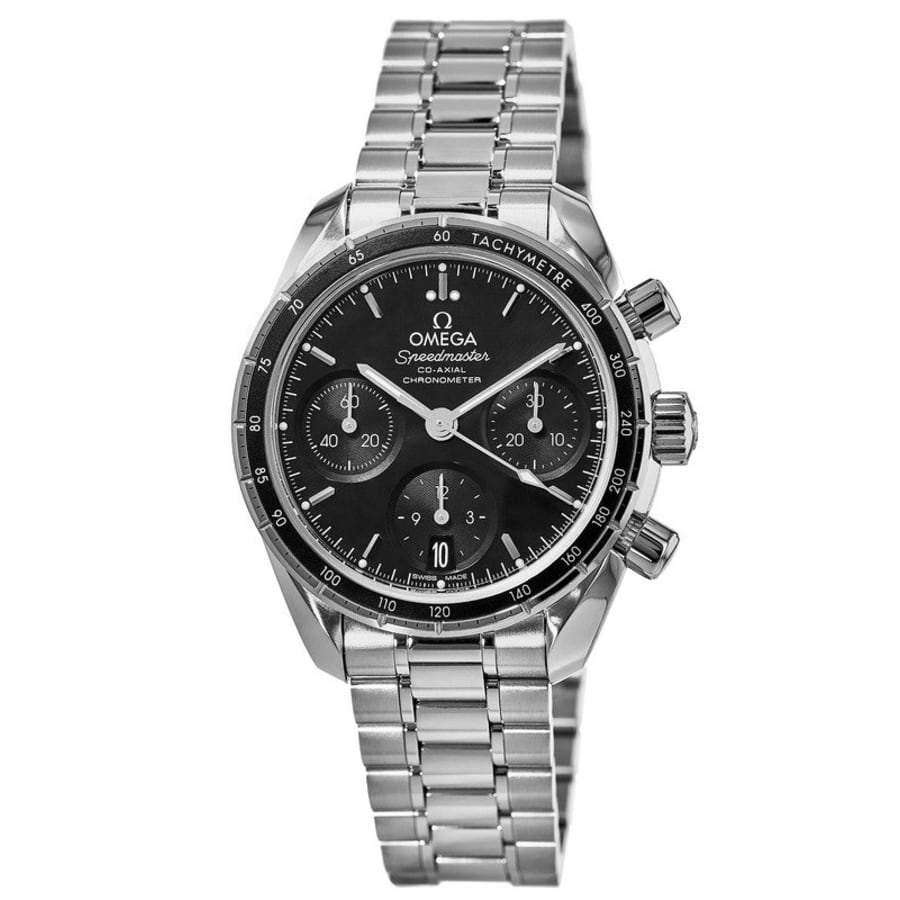 Omega Speedmaster Co-Axial Chronograph 38 мм Автоматические часы с черным циферблатом из стали унисекс
Omega Speedmaster Co-Axial Chronograph 38 мм Автоматические часы с черным циферблатом из стали унисекс