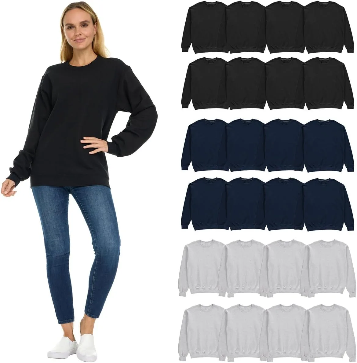 BILLIONHATS 24 Pack женский оверсайз свитшот с воротником-гольф, флисовая подкладка
BILLIONHATS 24 Pack женский оверсайз свитшот с воротником-гольф, флисовая подкладка