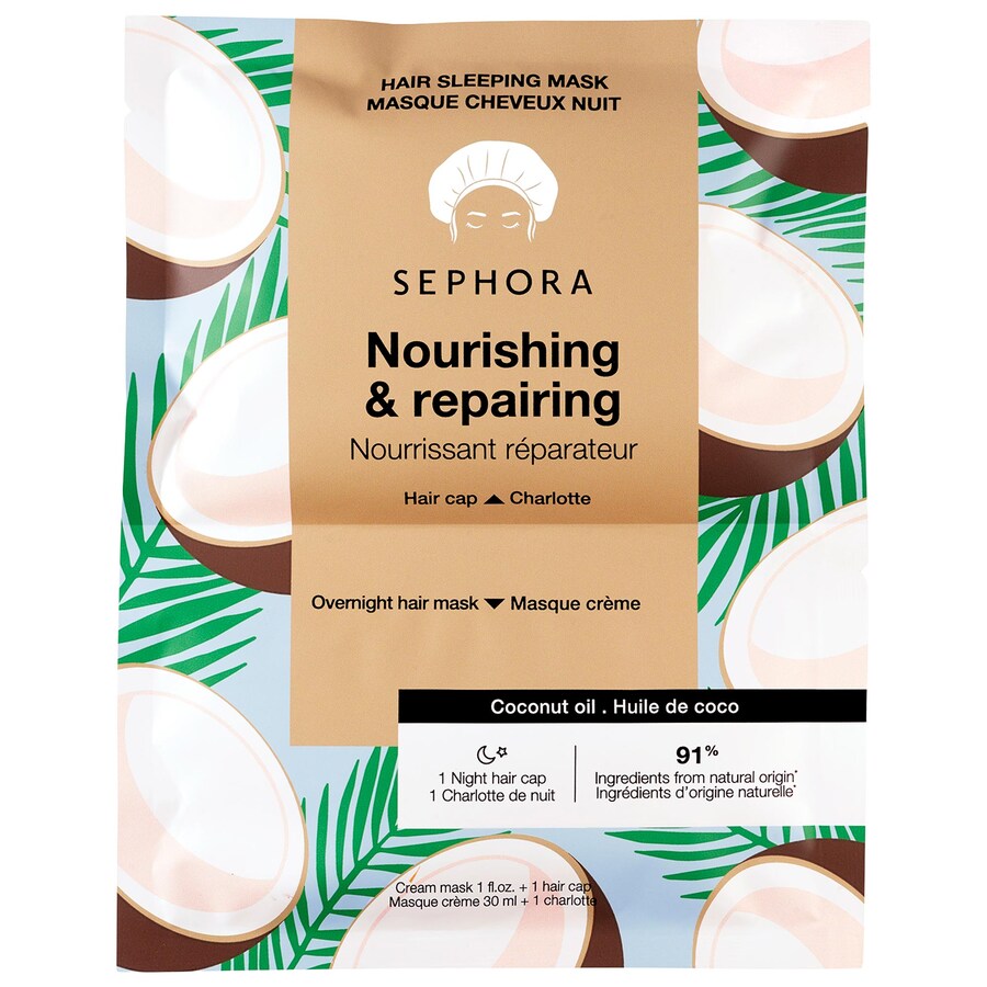 Питательная ночная маска для волос с ароматом кокоса и манго SEPHORA COLLECTION, 1 oz/30 ml
Питательная ночная маска для волос с ароматом кокоса и манго SEPHORA COLLECTION, 1 oz/30 ml