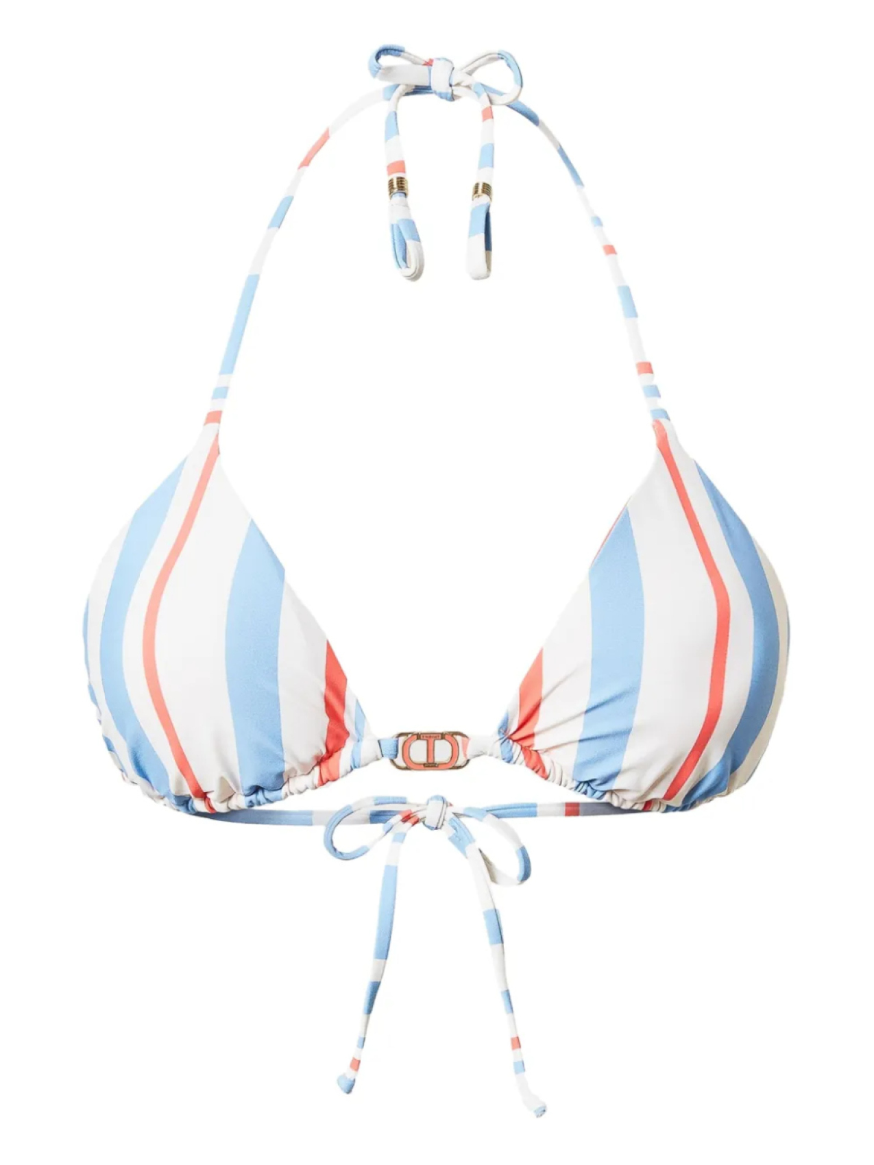 Верх бикини с полосками и треугольными чашечками TWINSET, белый
Верх бикини с полосками и треугольными чашечками TWINSET, белый
