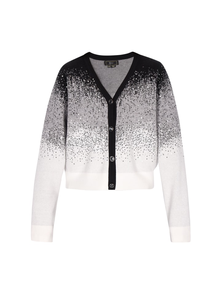 Женский кардиган серого цвета с разноцветным узором faina
Женский кардиган серого цвета с разноцветным узором faina