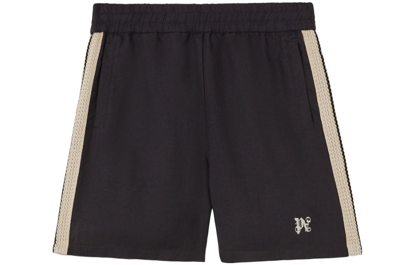 Шорты в полоску с вышитым монограммой PALM ANGELS, черный
Шорты в полоску с вышитым монограммой PALM ANGELS, черный