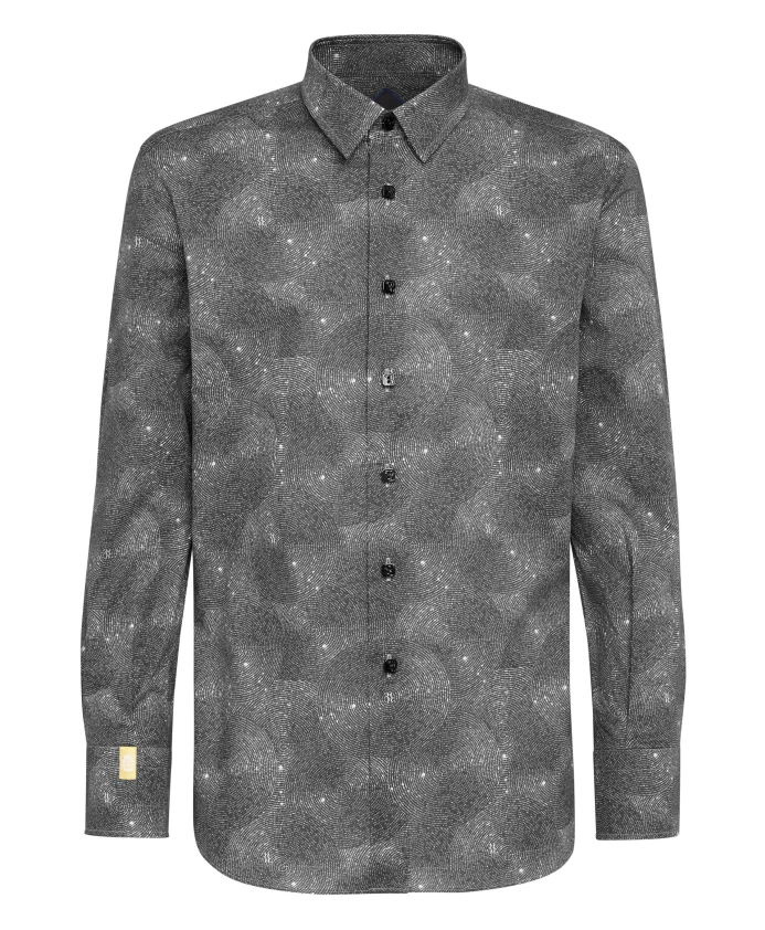 Узкая рубашка из кристаллов Billionaire, черный
Узкая рубашка из кристаллов Billionaire, черный