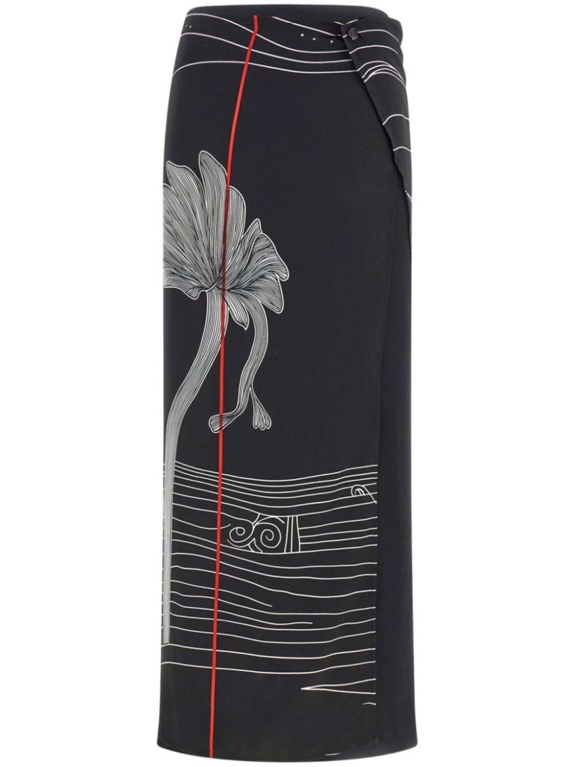 Ferragamo шелковая юбка с графичным принтом, черный
Ferragamo шелковая юбка с графичным принтом, черный