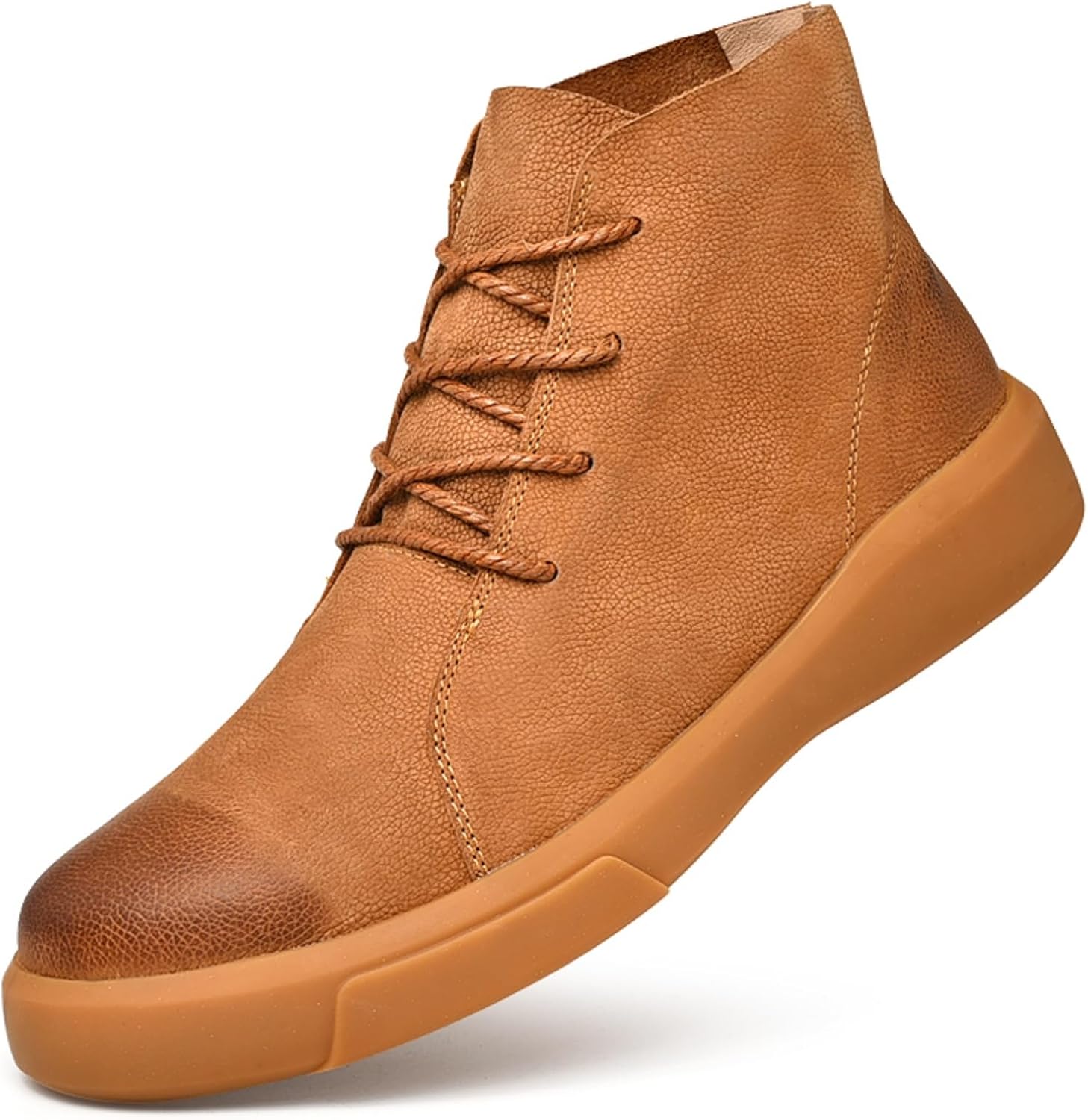 Мужские кожаные ботинки Чака с шнуровкой средней высоты, повседневные, комфортные, с круглым носком, противоскользящие, для ходьбы и походов на открытом воздухе Boaobaihuo, коричневый
Мужские кожаные ботинки Чака с шнуровкой средней высоты, повседневные, комфортные, с круглым носком, противоскользящие, для ходьбы и походов на открытом воздухе Boaobaihuo, коричневый